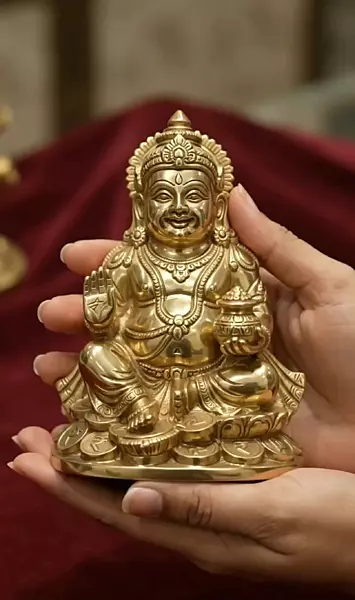 God Dhana Kubera-Panchaloha Idol- 4 Inch height