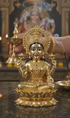 Goddess Lakshmi-Panchaloha Idol-3.5 Inch attractive Idol