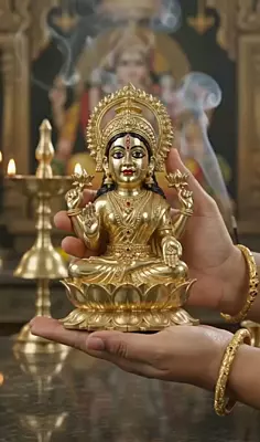 Goddess Lakshmi-Panchaloha Idol-3.5 Inch attractive Idol