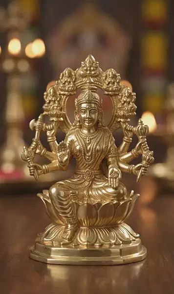 Goddess Astalakshmi- Panchaloha Idol