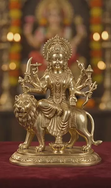 Goddess Durga Devi- Panchaloha Idol