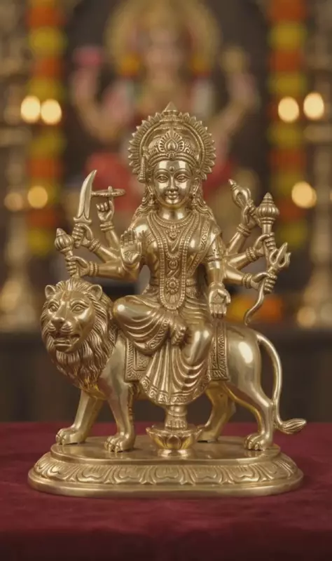 Goddess Durga Devi- Panchaloha Idol