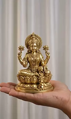 Goddess Lakshmi Panchaloha Idol- 4 Inch height