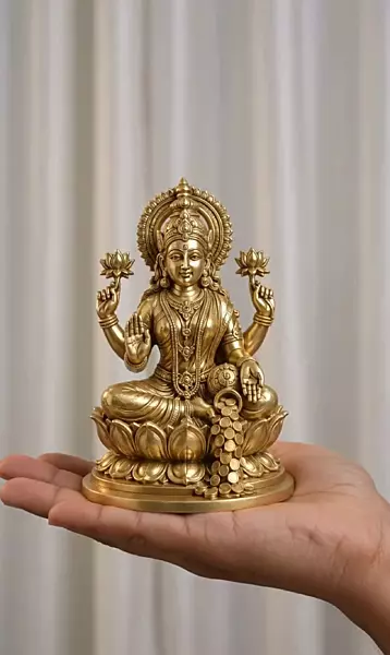 Goddess Lakshmi Panchaloha Idol- 4 Inch height