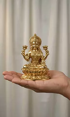 Goddes Lakshmi Panchaloha Idol-3-inch height-solid metal
