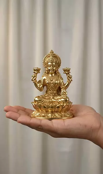 Goddes Lakshmi Panchaloha Idol-3-inch height-solid metal