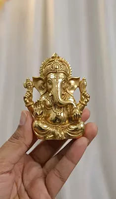 God Ganesha Panchaloha Idol-2.5 Inch height-solid metal