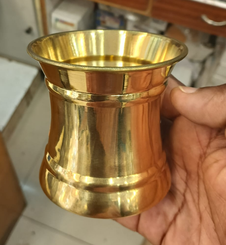 Prasada Glass-Made in Panchaloha-4 Inch Size