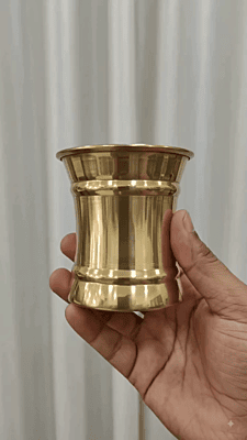 Prasada Glass-Made in Panchaloha-4 Inch Size