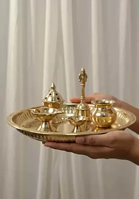 Pooja Set-Made in Panchaloha
