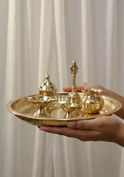 Pooja Set-Made in Panchaloha