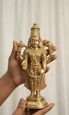 God Venkateshwara Swamy Panchaloha Idol-6-Inch height-solid metal