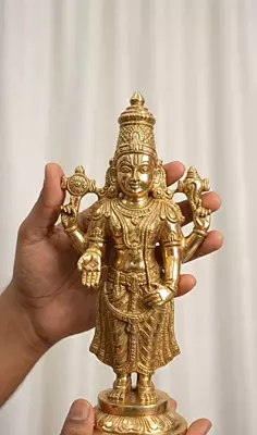 God Venkateshwara Swamy Panchaloha Idol-6-Inch height-solid metal