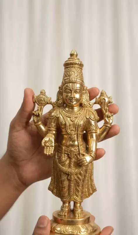 God Venkateshwara Swamy Panchaloha Idol-6-Inch height-solid metal