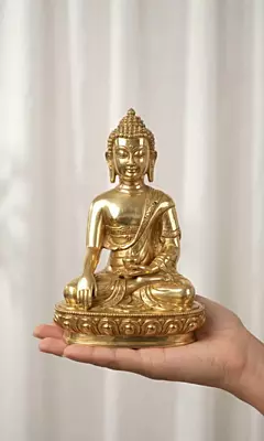 Lord Buddha Panchaloha idol-5-inch height-Solid metal