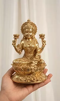 Goddess Lakshmi Panchaloha Idol-6 Inch height-solid metal