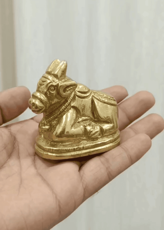 God Nandi Panchaloha Idol-3 Cm height-solid metal