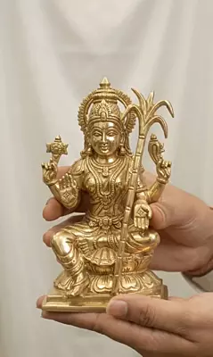 Goddess Kamakshi Devi Panchaloha Idol-6 Inch size-solid metal