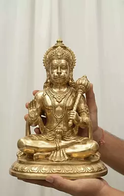 God Hanuman Panchaloha Idol-9 Inch size-solid metal