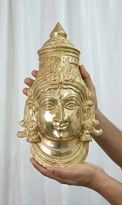 Goddess Lakshmi Face-Panchaloha metal-12 Inch height