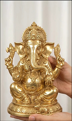 God Ganesha Panchaloha Idol-12 Inch size-solid metal