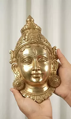 Goddess Lakshmi Panchaloha Face with unique design-12 Inch height