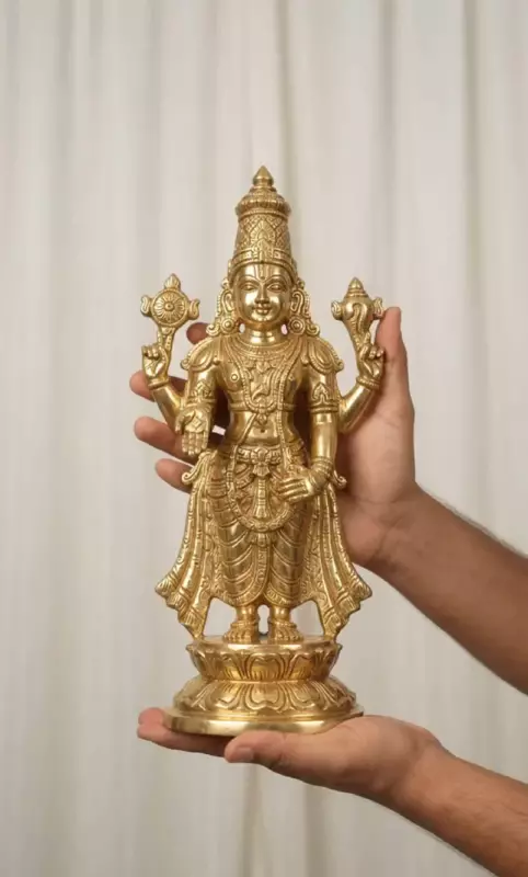 God Venkateshwara Panchaloha Idol-12 Inch height-solid metal