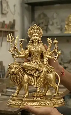 Goddess Durga Devi Panchaloha Idol-12 Inch size-solid metal