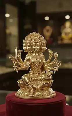 Goddess Gayatri Panchaloha Idol1-5 Inch height-solid metal