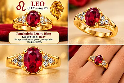 Leo Panchaloha Lucky Ring-Ruby-18mm