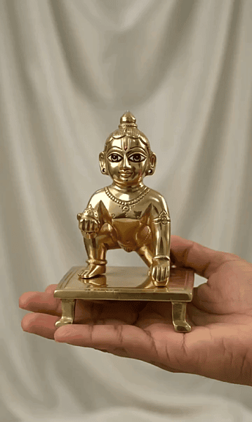 Santana Gopala Krishna Panchaloha Idol-3 Inch height-solid metal
