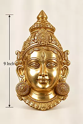 Goddess Lakshmi Face Panchaloha unique design-9 Inch height