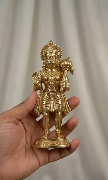 Hanuman Panchaloha Idol- 5 Inch height-solid metal
