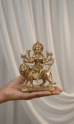 Goddess Maa Durga Devi Panchaloha Idol-5 Inch height-solid metal