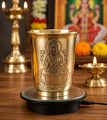 Panchaloha pooja prasad glass-4 Inch Size