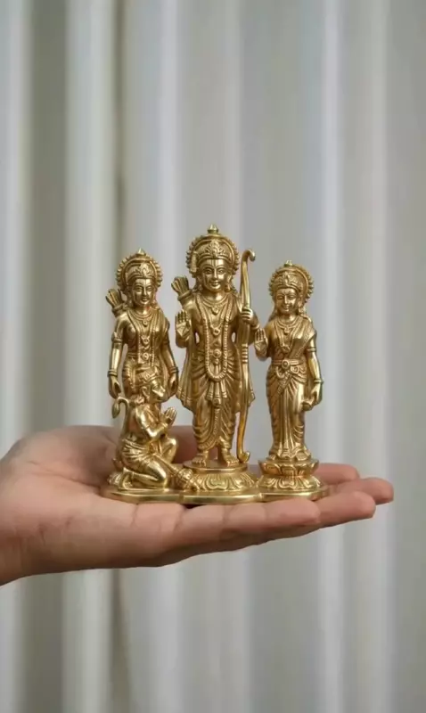 Lord Rama Parivar Panchaloha Idol- 4 Inch height-solid metal