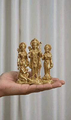Lord Rama Parivar Panchaloha Idol- 4 Inch height-solid metal